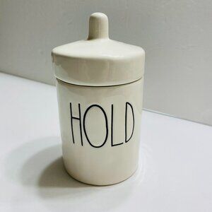 Rae Dunn Jar with Lid, 5 1/2 inches, Farmhouse Decor, HOLD graphic